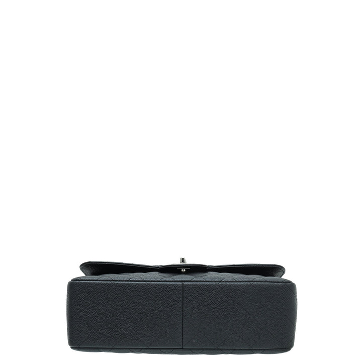 Chanel Black CC Classic Double Flap Jumbo Bag
