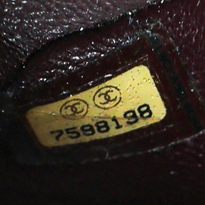 Chanel Burgundy CC Classic Double Flap Medium Bag