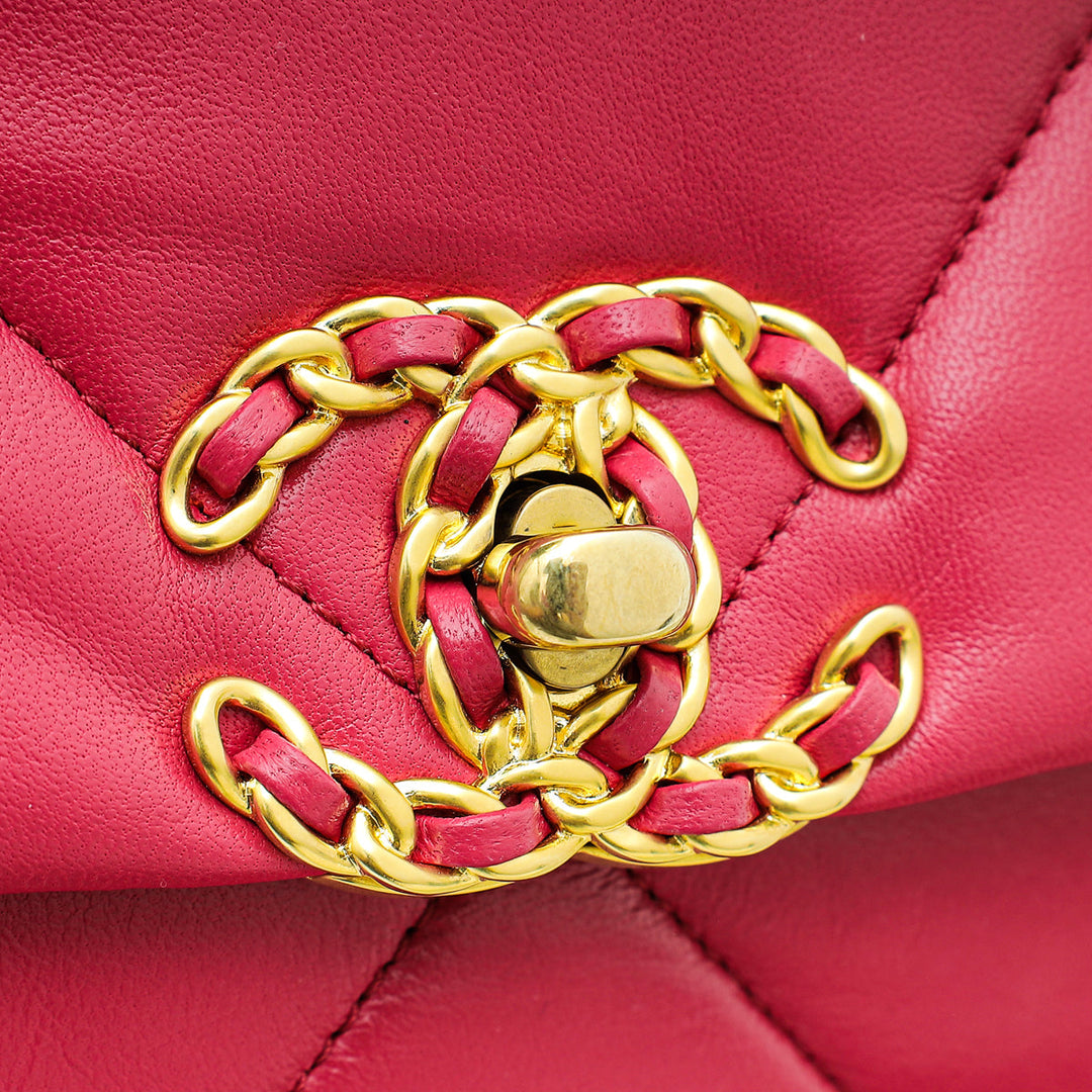 Chanel Fuchsia CC 19 Small Bag