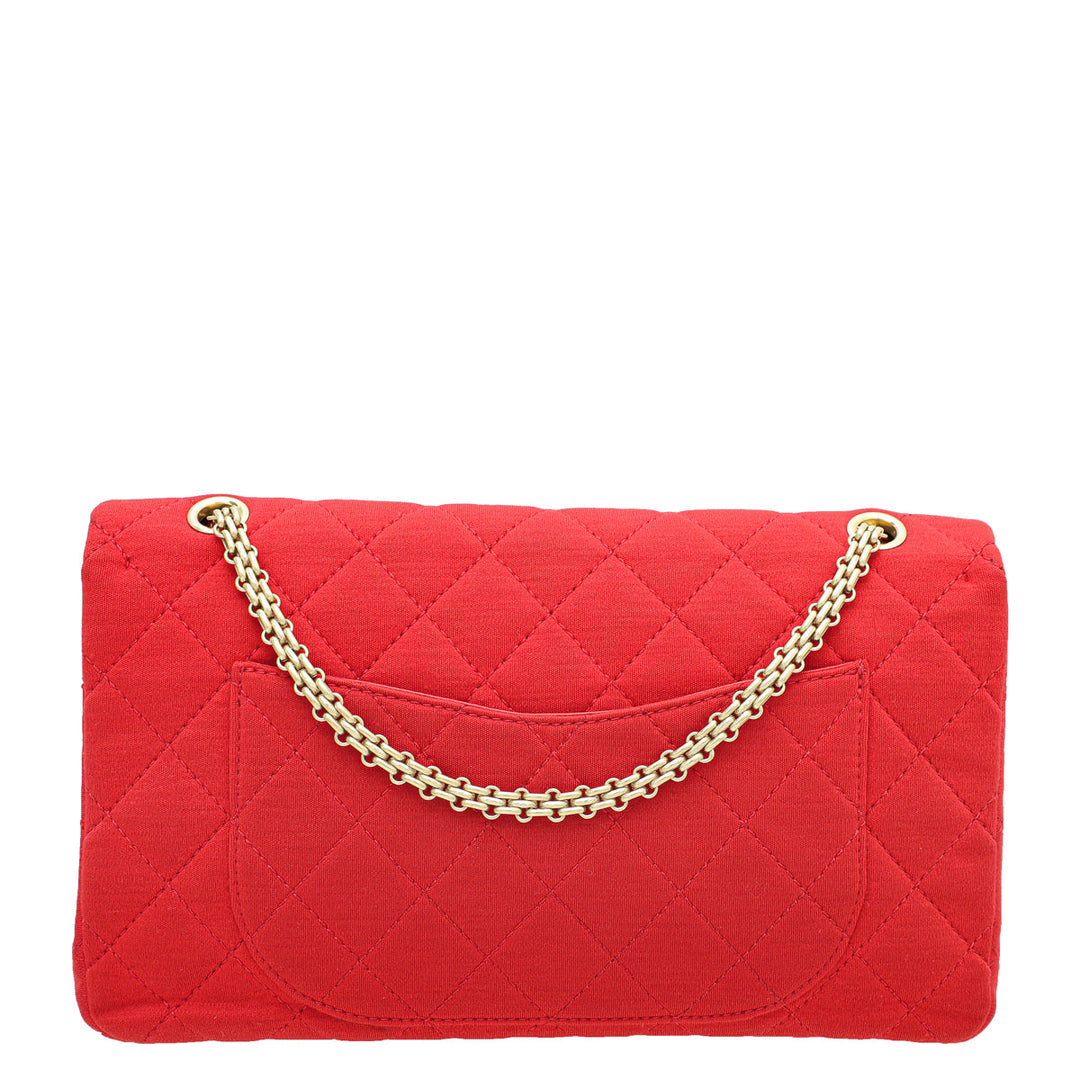 Chanel Red Reissue 2.55 Classic Jersey Double Flap 227 Bag