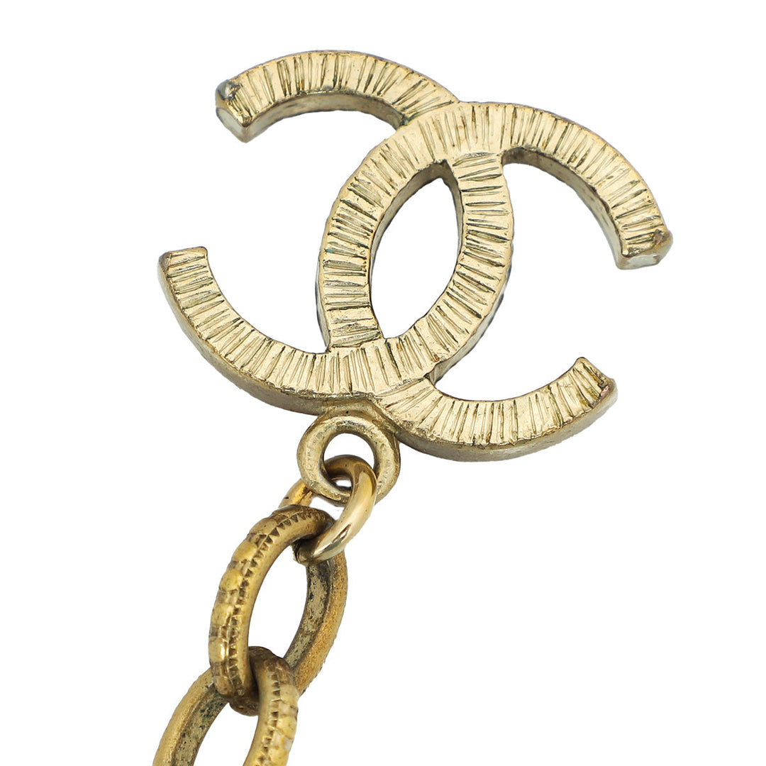 Chanel White CC Pearl Drops Bracelet