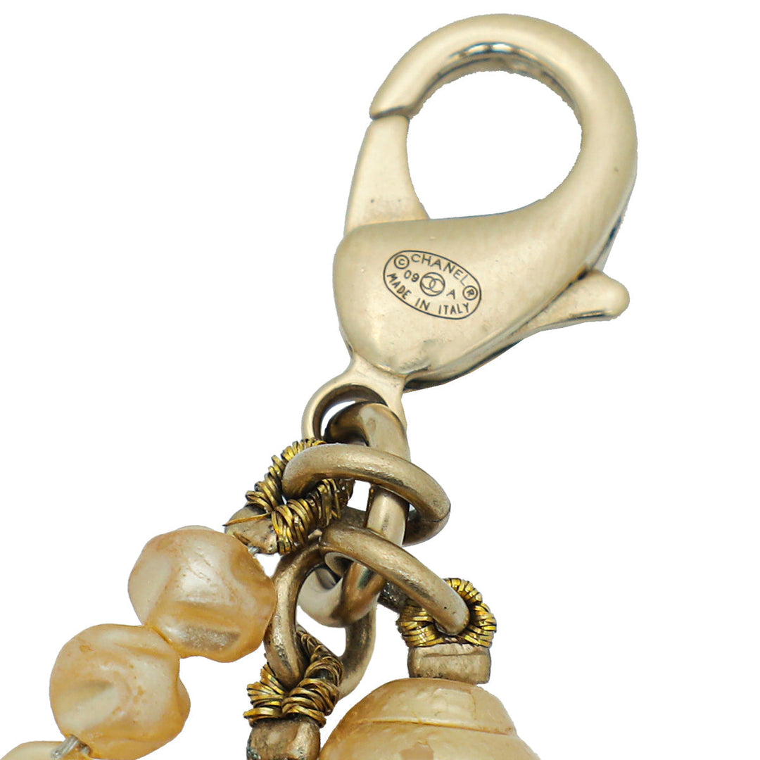 Chanel Ivory CC Pearl Baroque Pearl CC 3 Strands Necklace