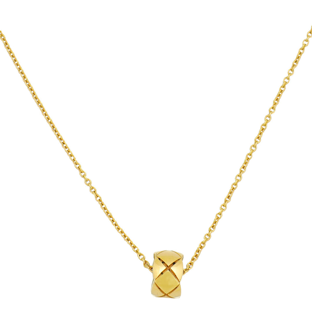 Chanel 18K Yellow Gold Coco Crush Pendant Necklace