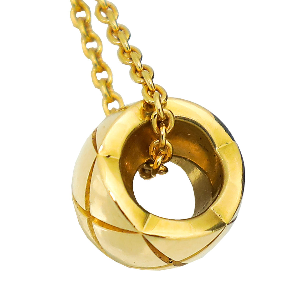 Chanel 18K Yellow Gold Coco Crush Pendant Necklace