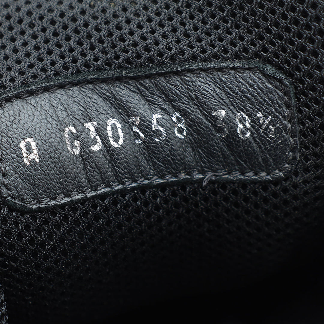 Chanel Black CC Suede Trainer Sneaker 38