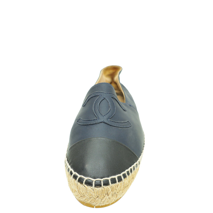 Chanel Bicolor CC Cap Toe Espadrille 39