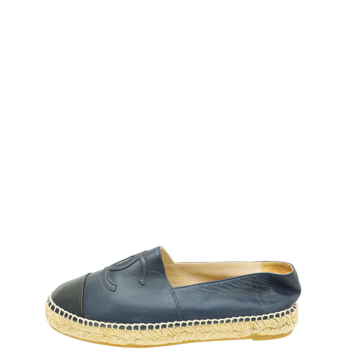 Chanel Bicolor CC Cap Toe Espadrille 39