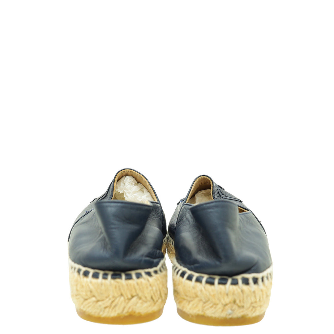 Chanel Bicolor CC Cap Toe Espadrille 39