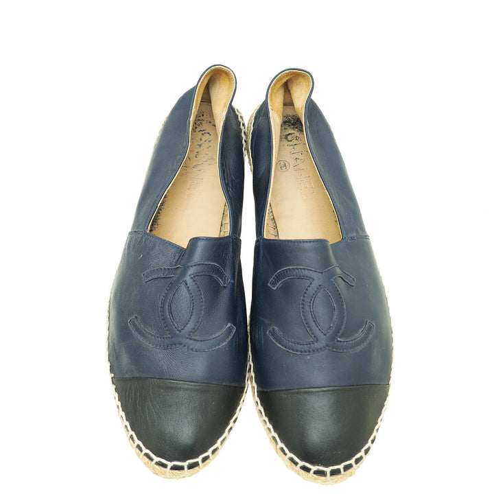 Chanel Bicolor CC Cap Toe Espadrille 39