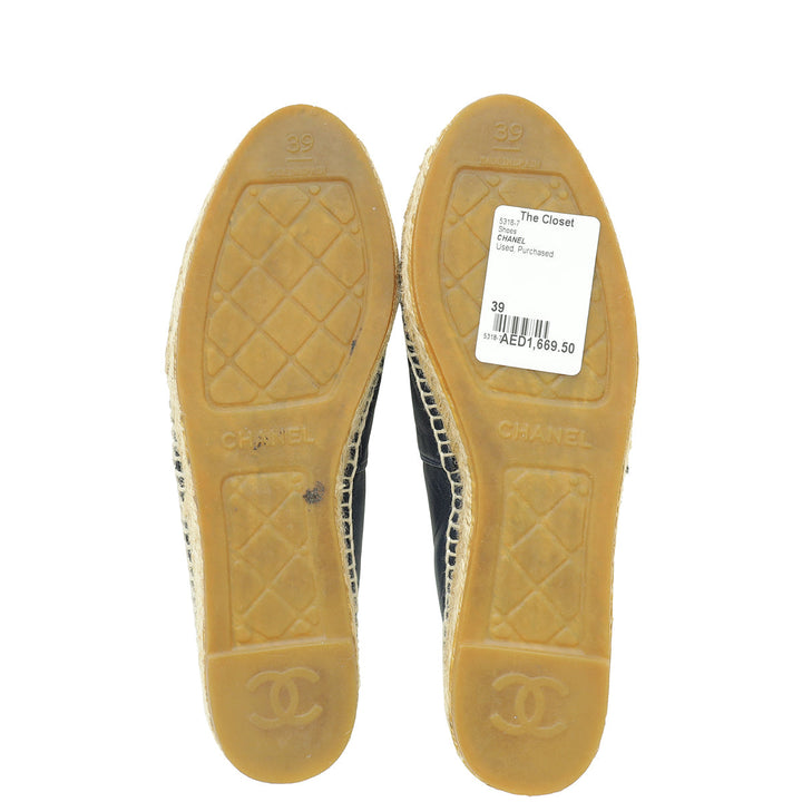 Chanel Bicolor CC Cap Toe Espadrille 39