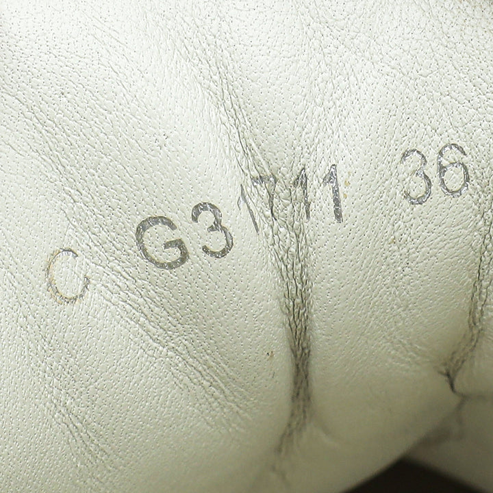 Chanel Grey CC Wool Tweed Trainer Sneaker 36