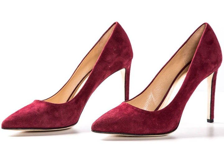 Charles David Maroon Suede Pointed Toe Heels SZ 8.5 sale