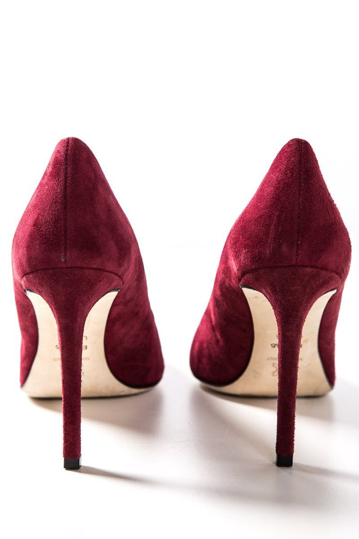 Charles David Maroon Suede Pointed Toe Heels SZ 8.5 sale
