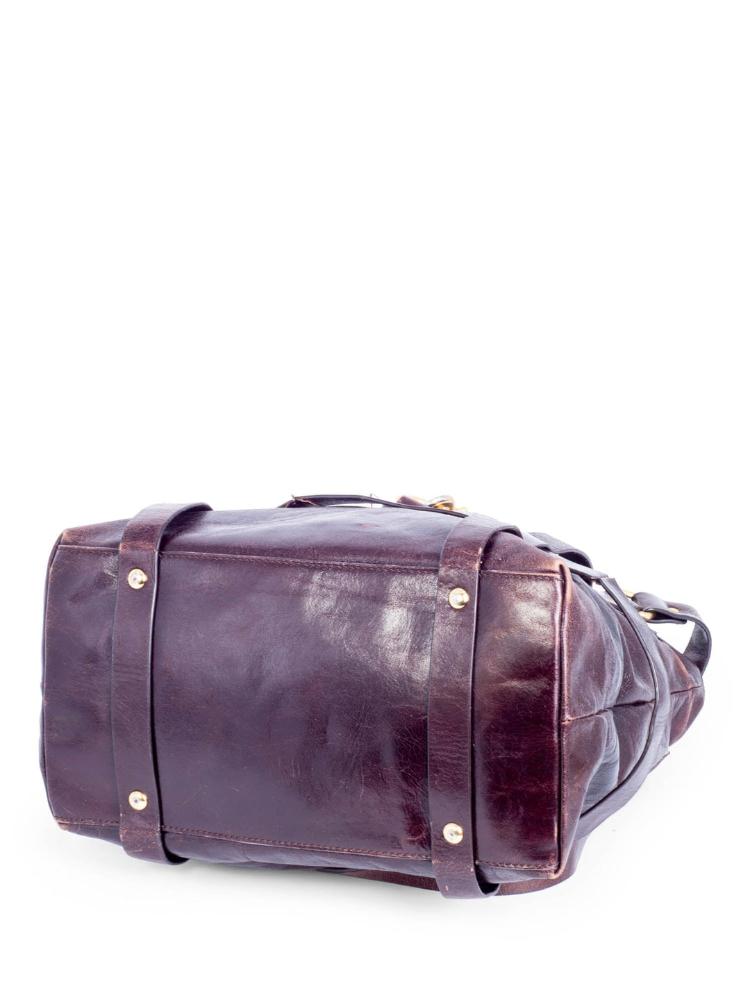 Chloe Brown Leather Horseshoe Equestrian Tote Bag