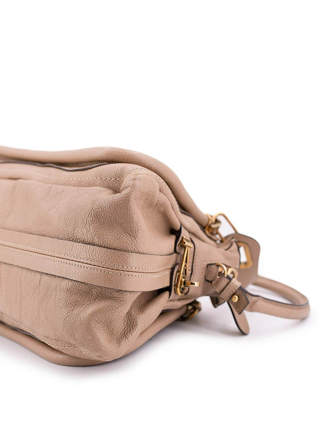 Chloe Calfskin Medium Paraty Bag Beige