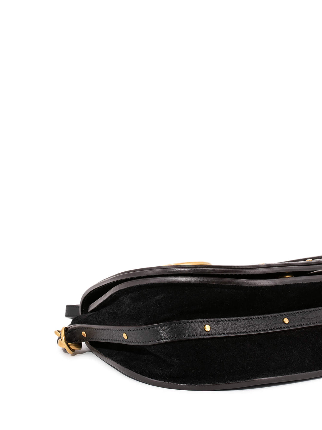Chloe Leather Medium Nile Bracelet Bag Black