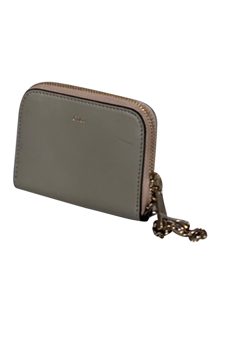 Chloe - Sage Green & Black Small Leather Wallet