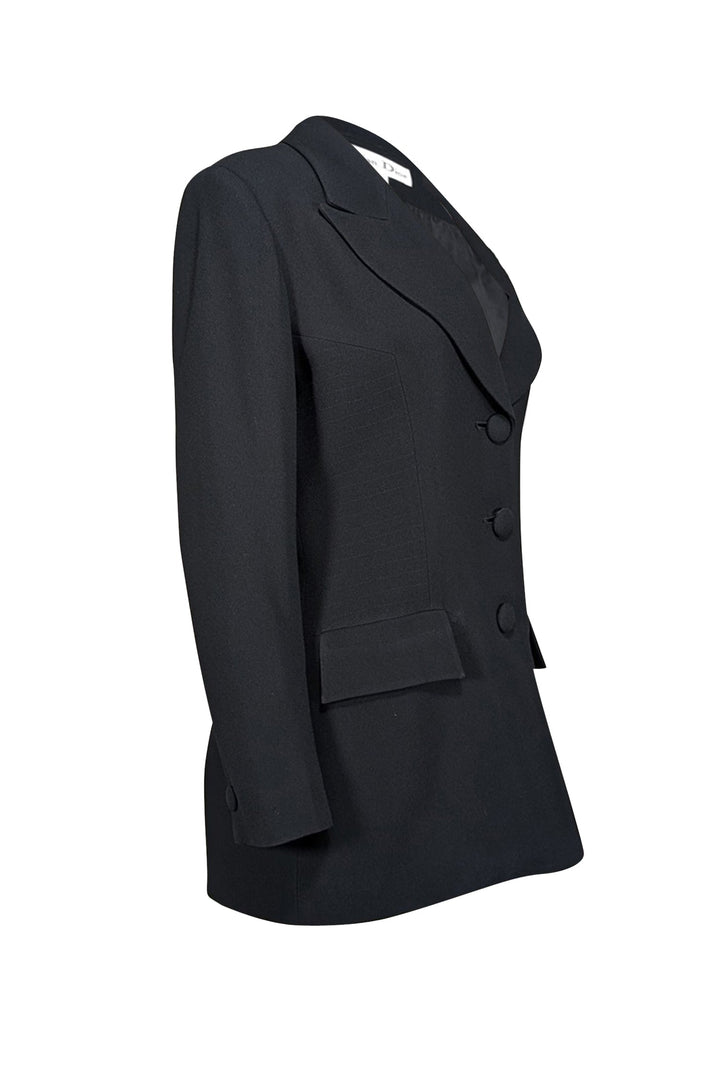 Christian Top quality Dior - Black Three Button Blazer Sz 10