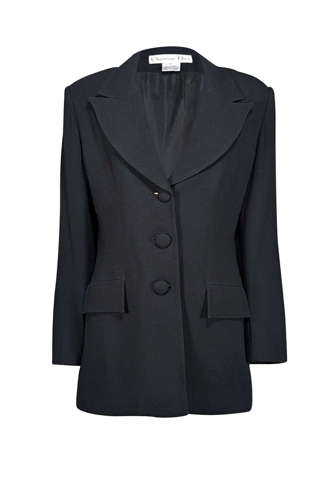 Christian Top quality Dior - Black Three Button Blazer Sz 10