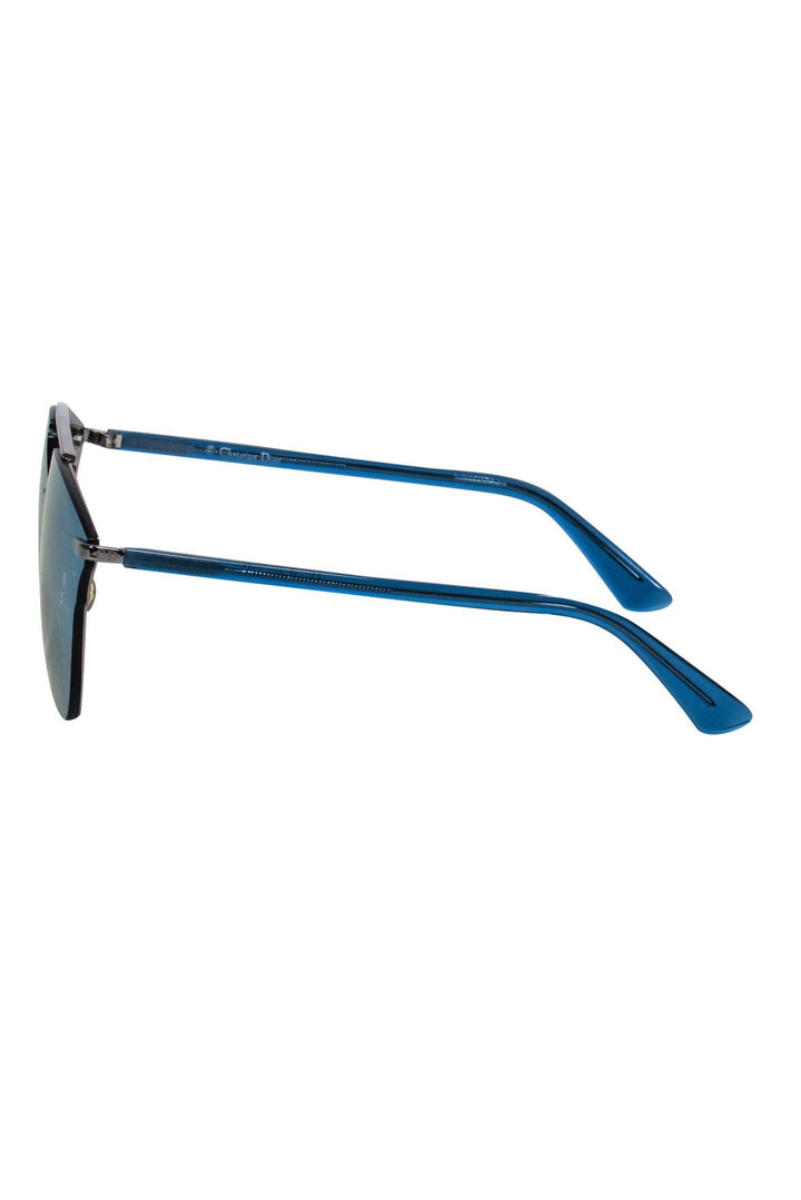 Christian Top quality Dior - Blue & Silver Reflective Aviator Sunglasses