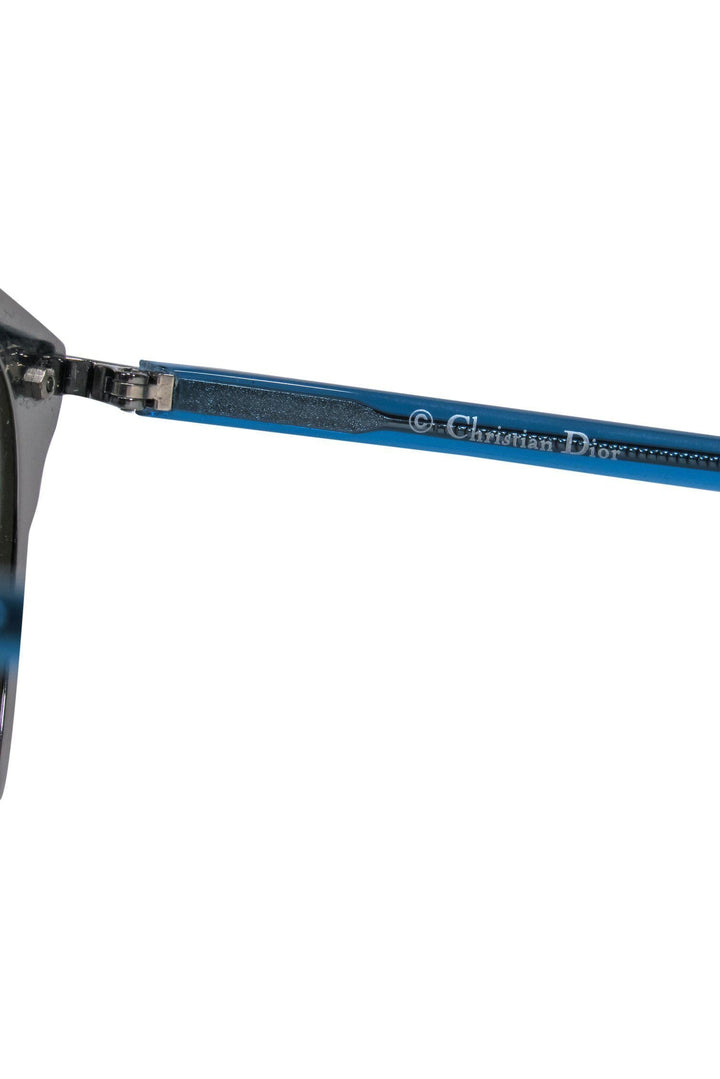 Christian Top quality Dior - Blue & Silver Reflective Aviator Sunglasses