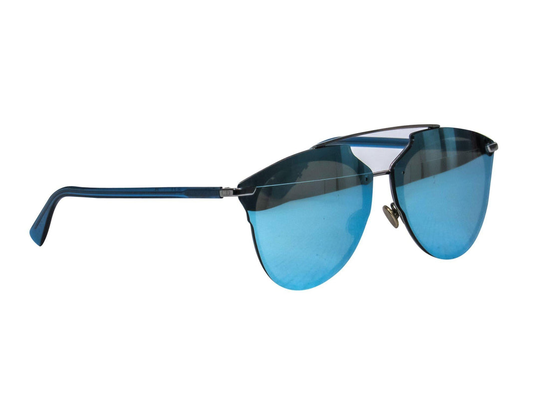 Christian Top quality Dior - Blue & Silver Reflective Aviator Sunglasses