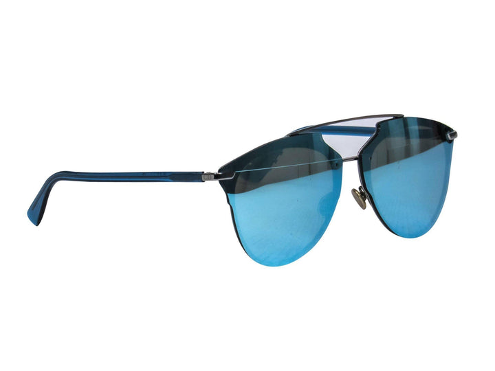 Christian Top quality Dior - Blue & Silver Reflective Aviator Sunglasses