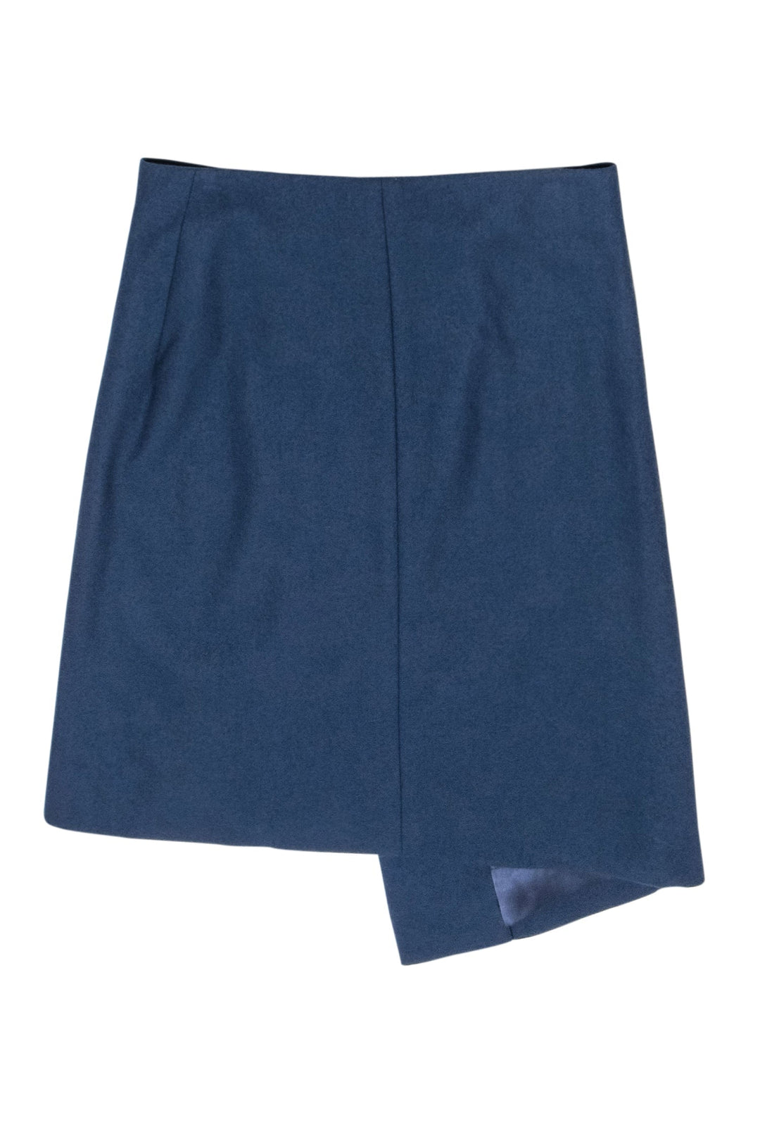 Christian Top quality Dior - Blue Wool Buckle Front Wrap Skirt Sz 6