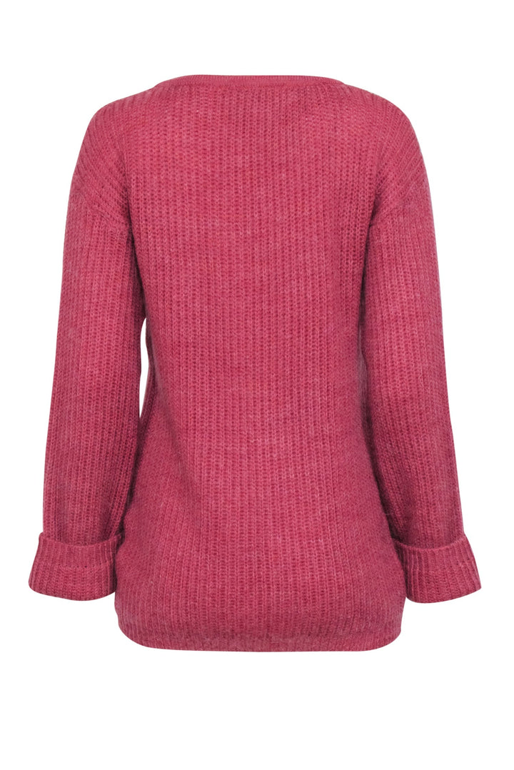 Christian Top quality Dior - Dark Pink Knit Crewneck Sweater Sz 10