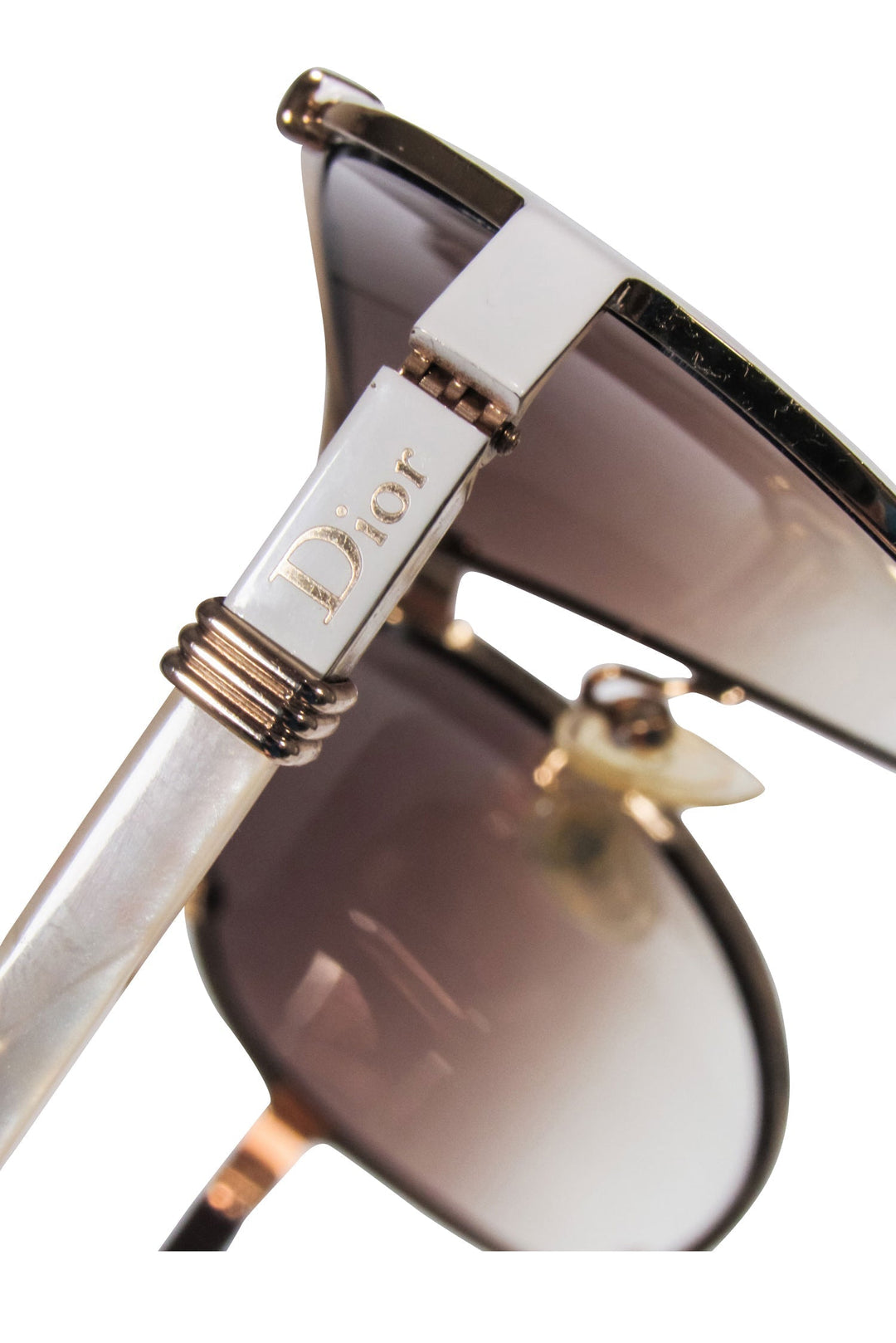 Christian Top quality Dior - Gold Aviator Sunglasses w/ Brown Lenses