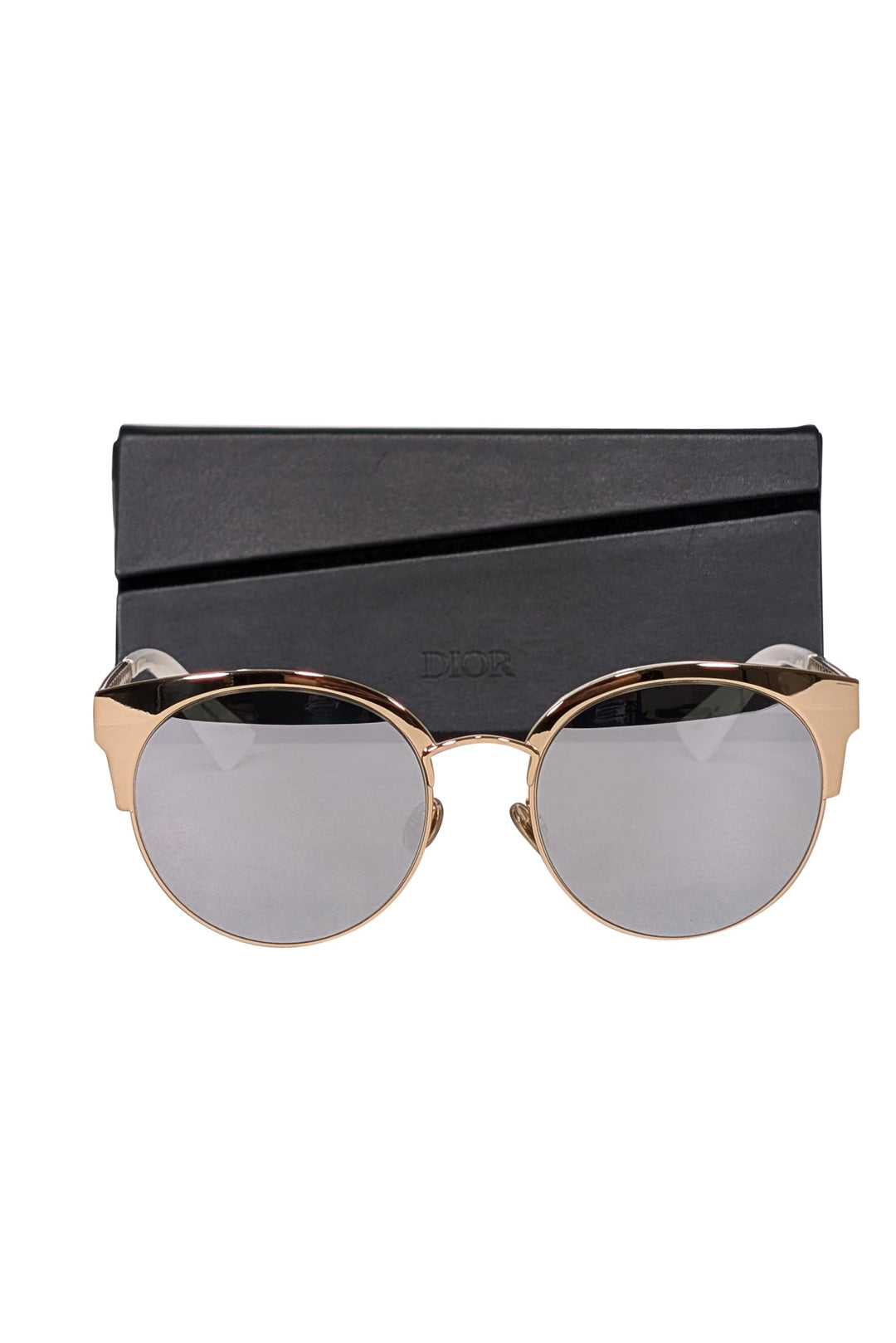 Christian Top quality Dior - Gold & White Sunglasses