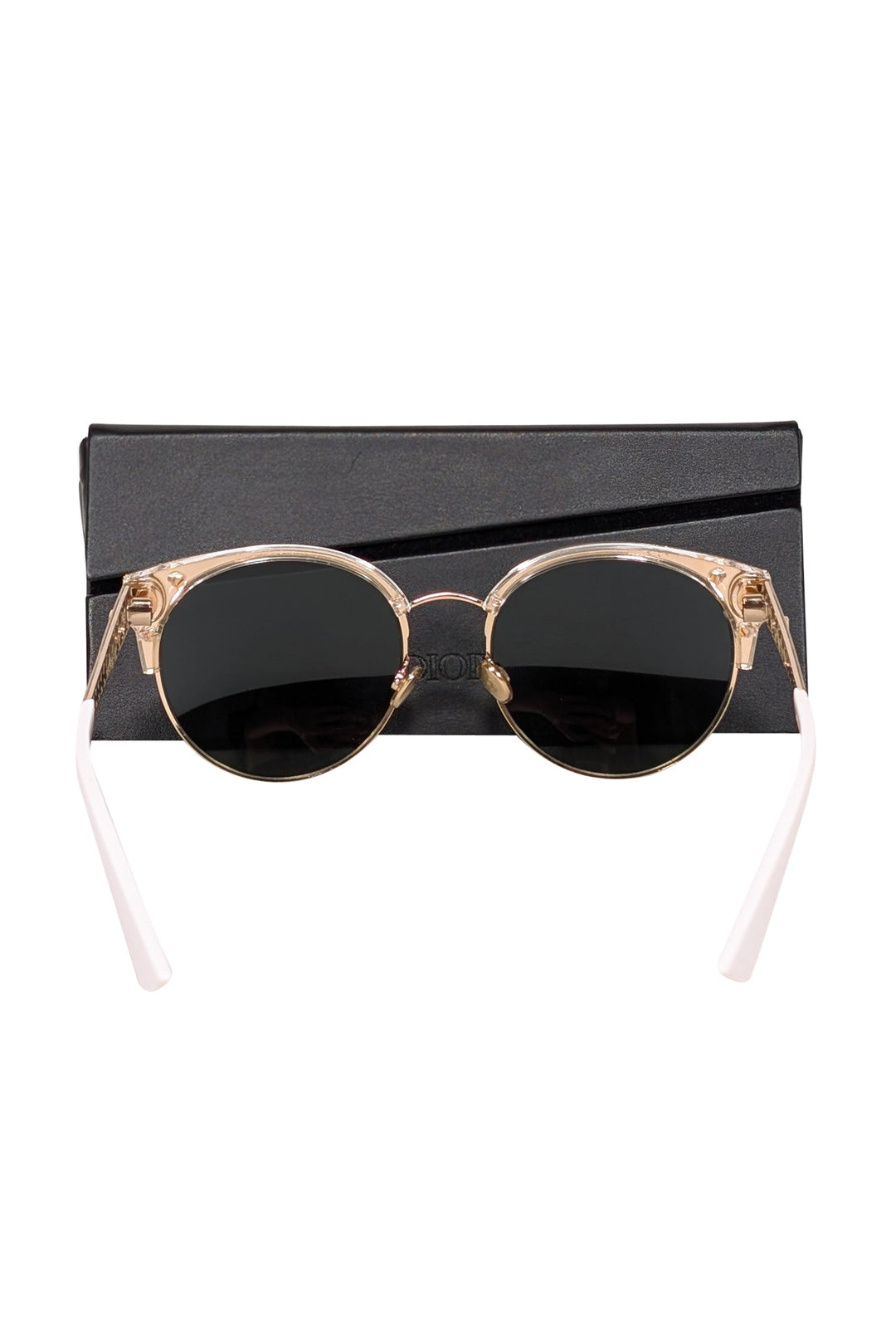 Christian Top quality Dior - Gold & White Sunglasses