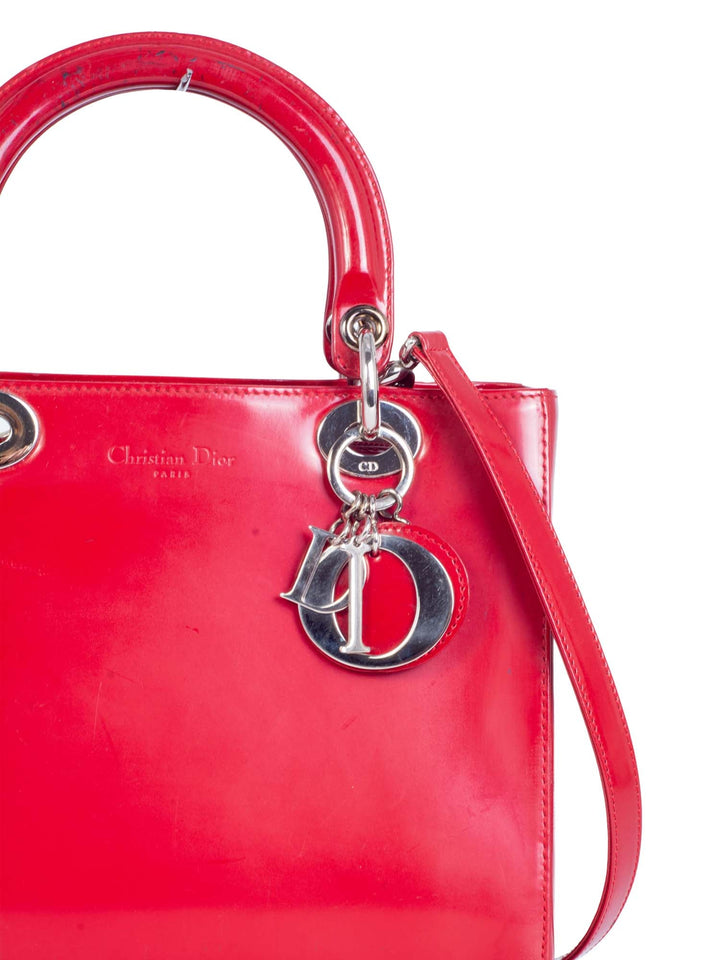Christian Top quality Dior Leather Medium Lady Bag Red