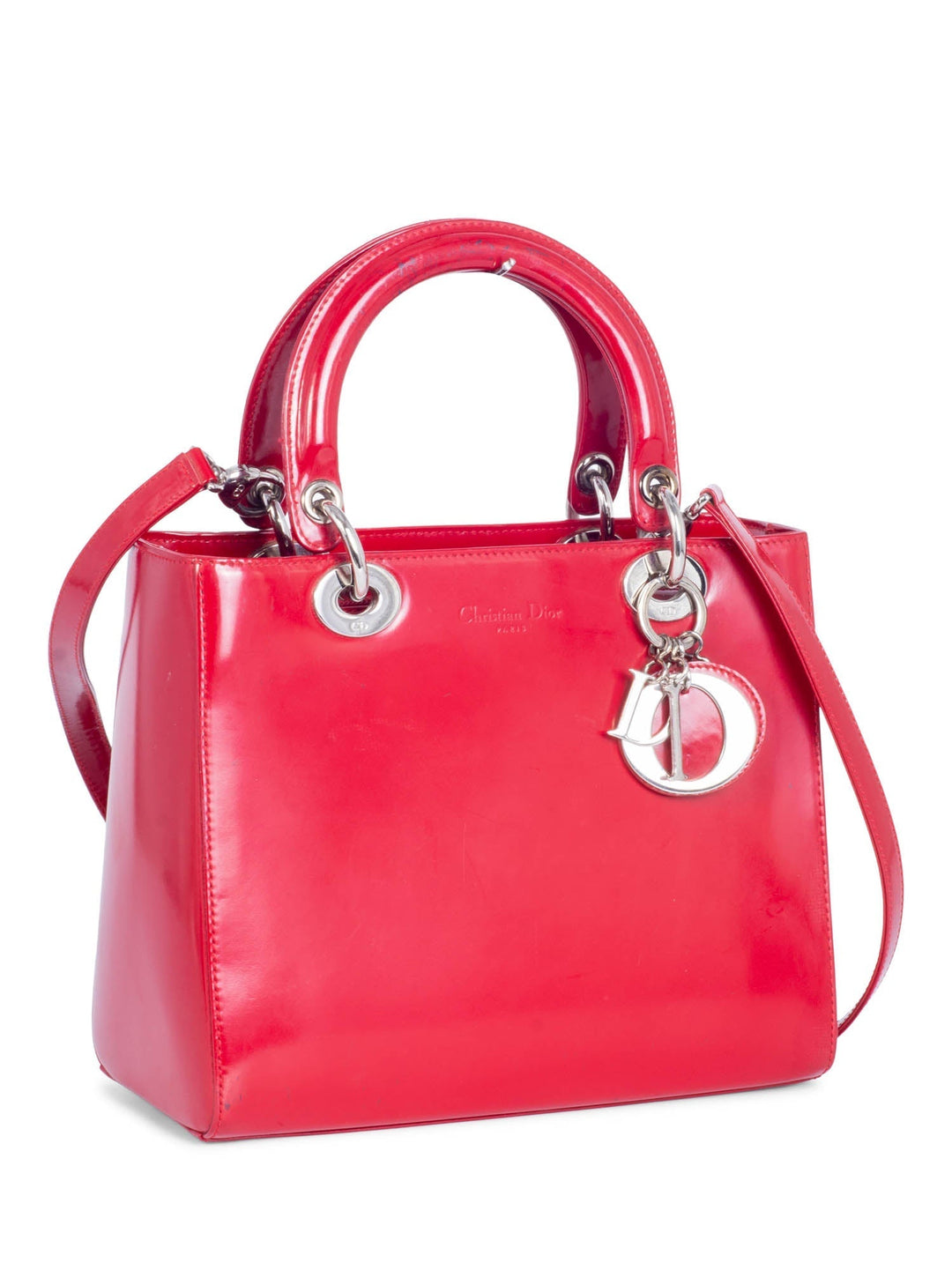 Christian Top quality Dior Leather Medium Lady Bag Red