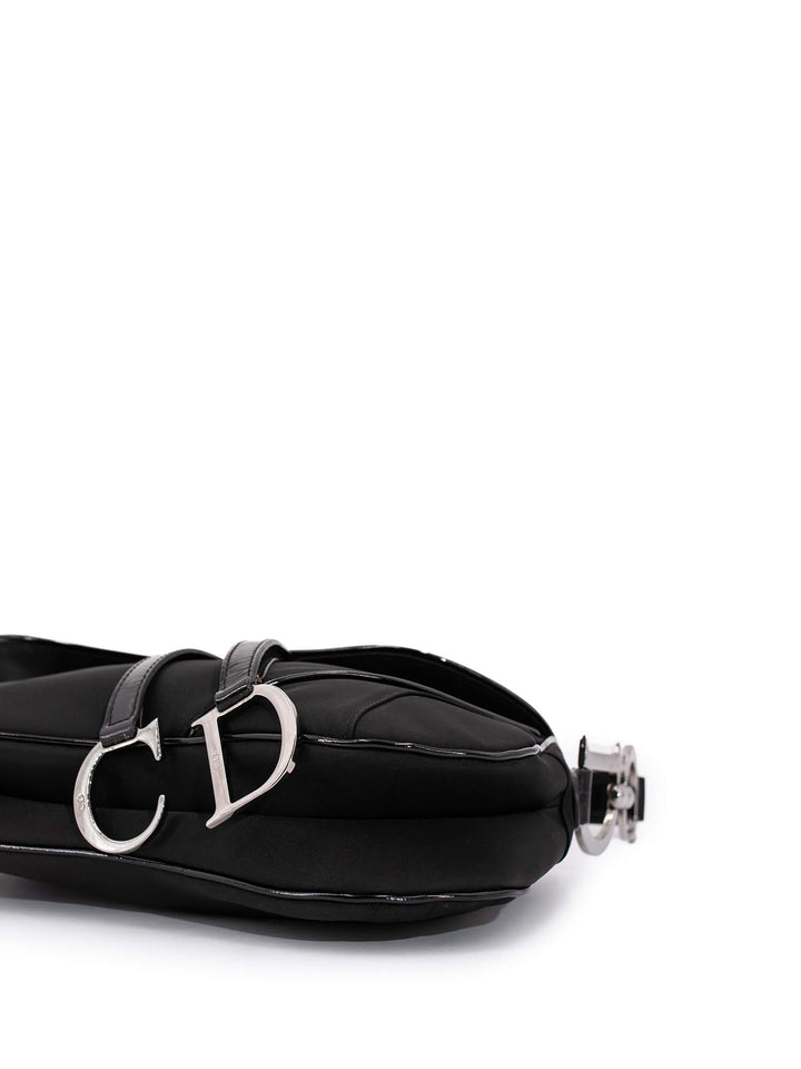 Christian Top quality Dior Nylon Double Saddle Bag Black
