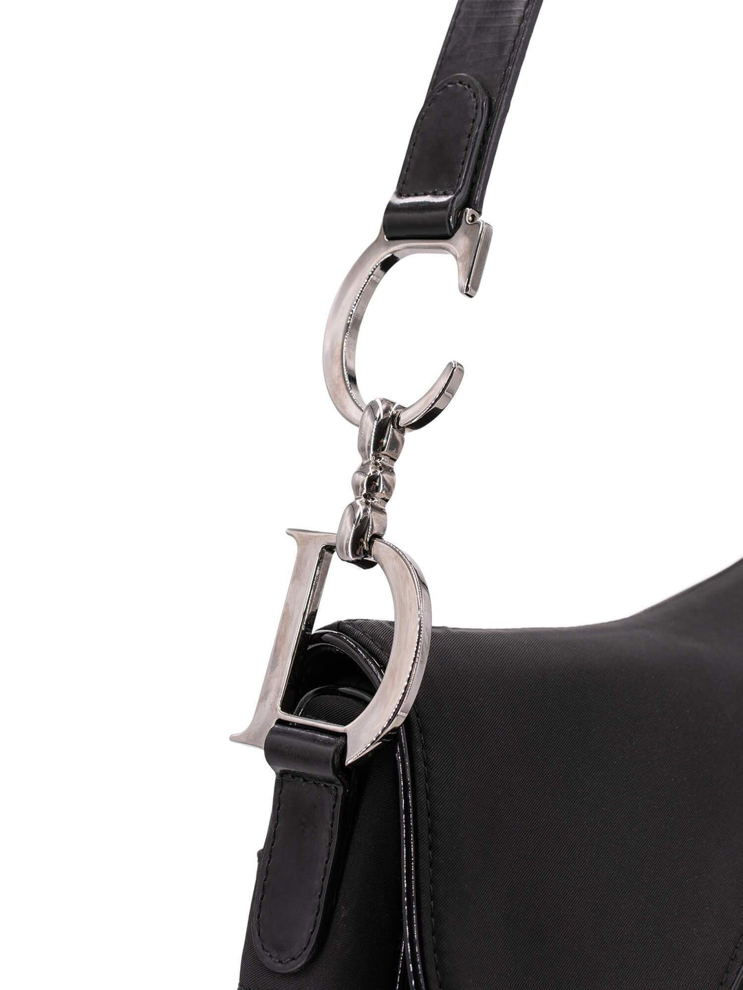 Christian Top quality Dior Nylon Double Saddle Bag Black