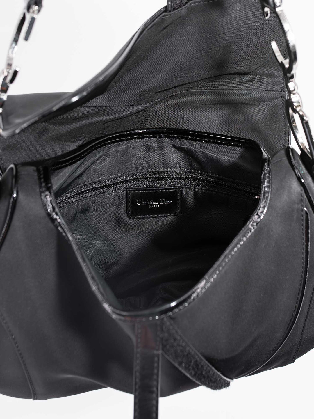 Christian Top quality Dior Nylon Double Saddle Bag Black