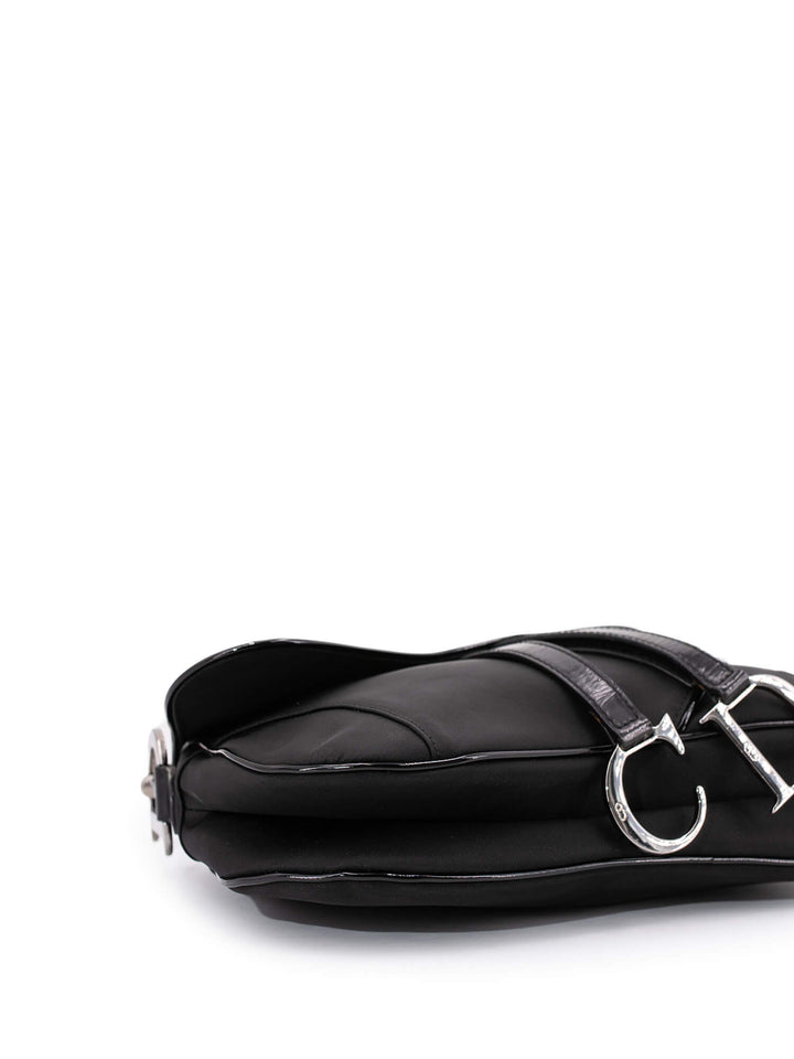 Christian Top quality Dior Nylon Double Saddle Bag Black