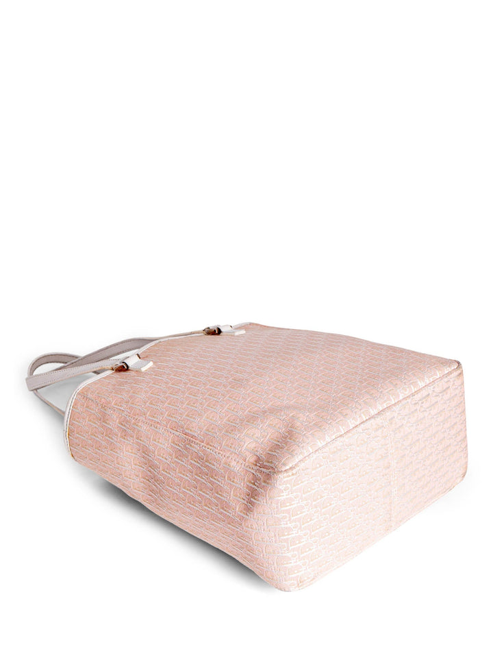 Christian Top quality Dior Oblique Canvas Leather Shopper Bag Pink White