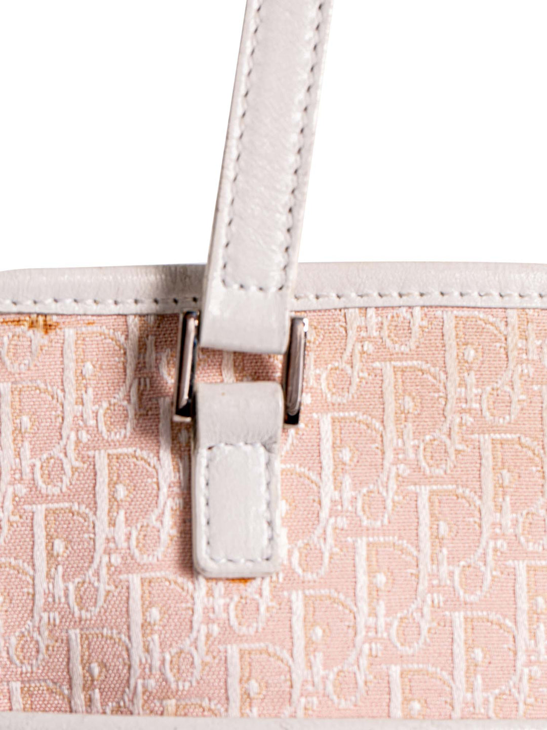 Christian Top quality Dior Oblique Canvas Leather Shopper Bag Pink White