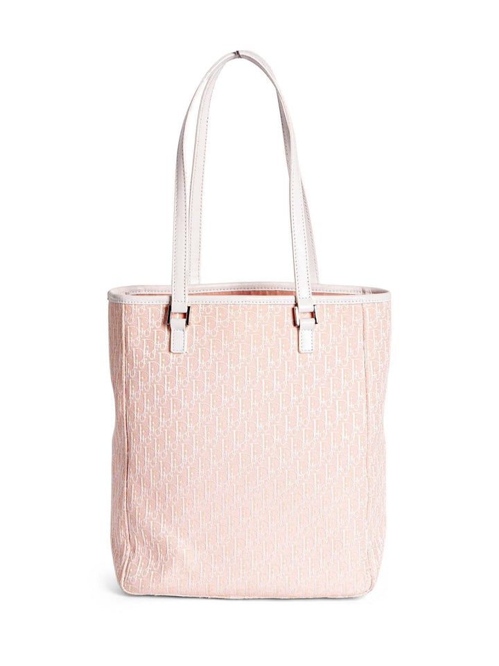Christian Top quality Dior Oblique Canvas Leather Shopper Bag Pink White