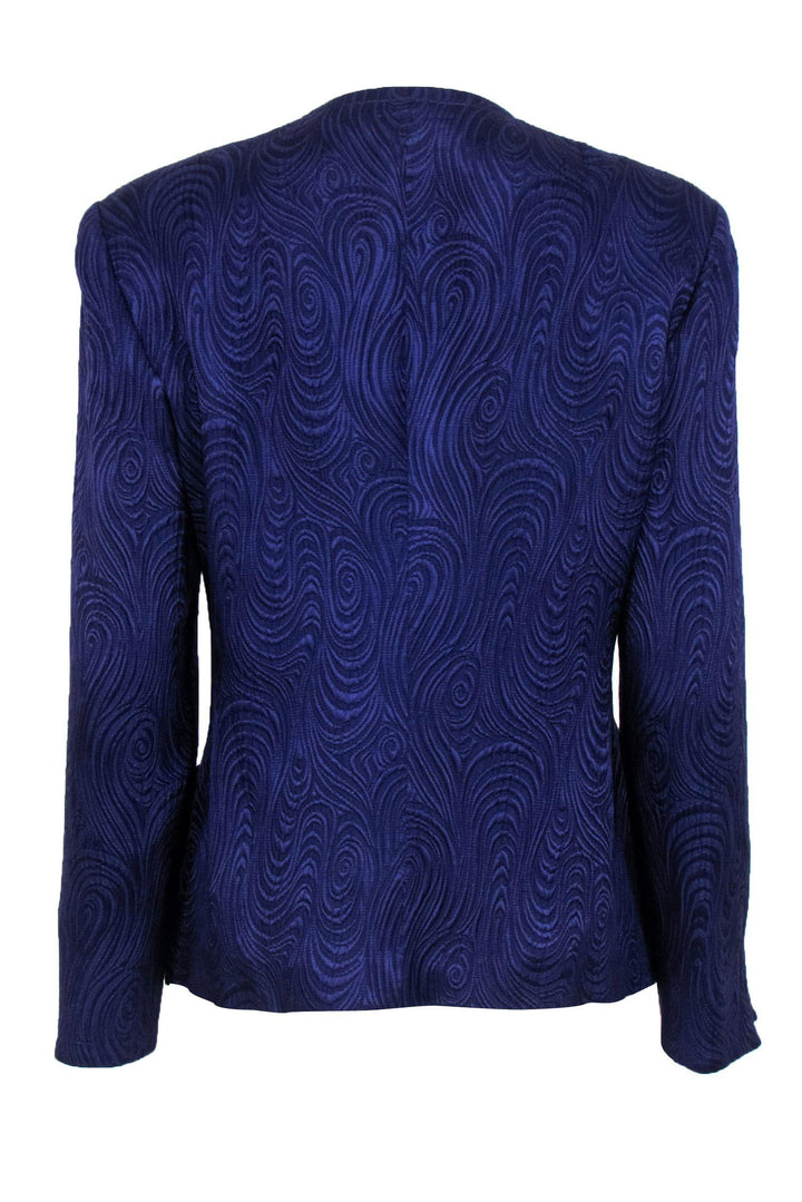 Christian Top quality Dior - Purple Swirled Textured Blazer Sz 12