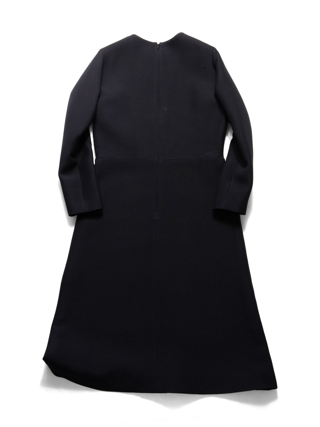 Christian Top quality Dior Wool Silk Midi Aline Dress Black