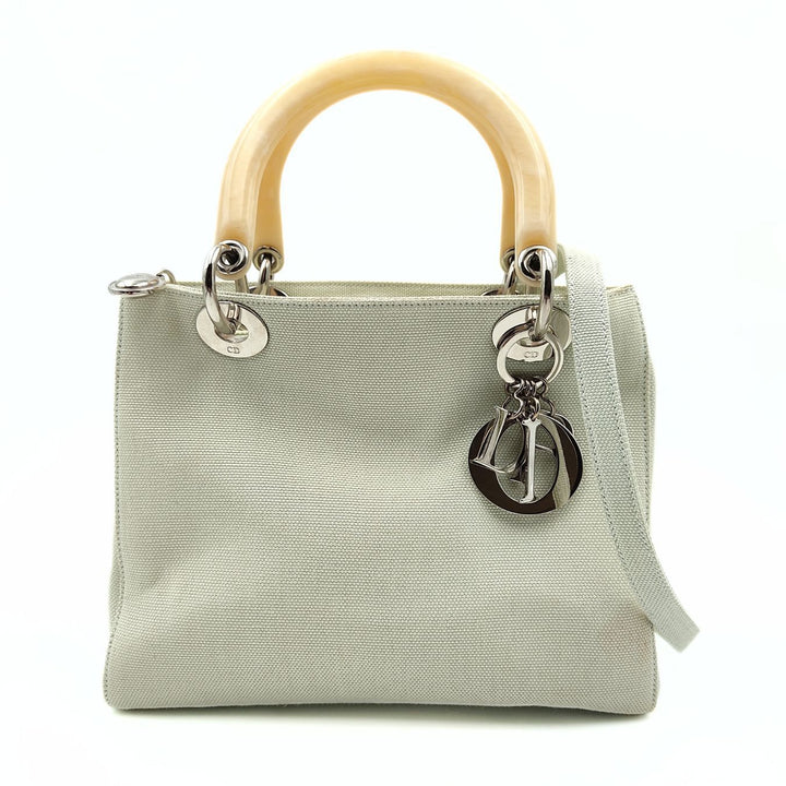 Top quality Dior Christian Lady bag in pastel water green canvas