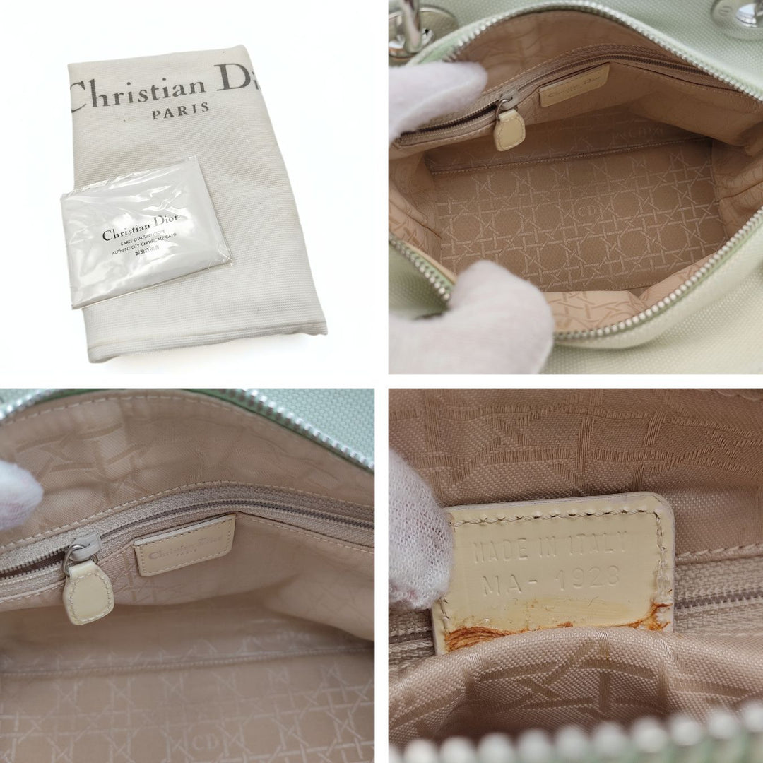 Top quality Dior Christian Lady bag in pastel water green canvas