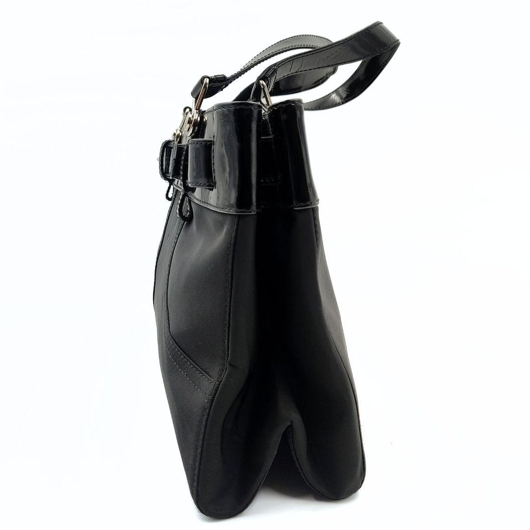 Top quality Dior Christian nylon and patent leather handbag