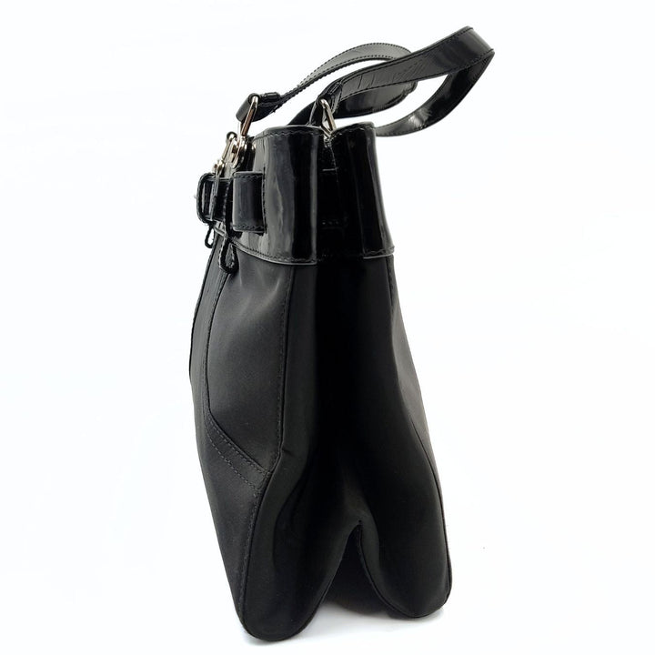 Top quality Dior Christian nylon and patent leather handbag