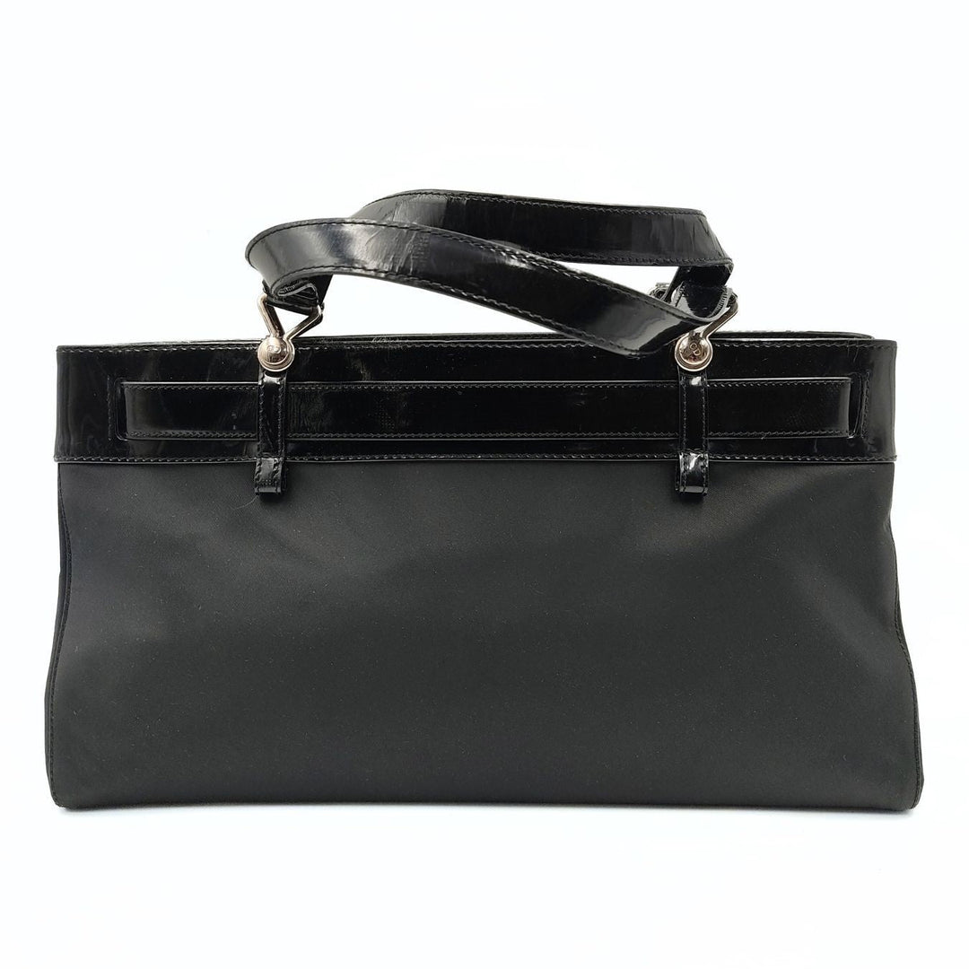 Top quality Dior Christian nylon and patent leather handbag