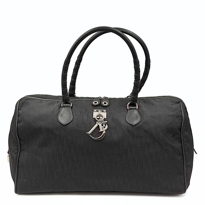 Dior Dior Christian Dior monogram black canvas travel bag
