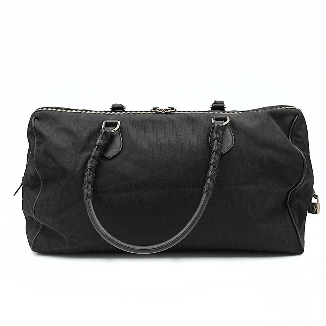 Dior Dior Christian Dior monogram black canvas travel bag